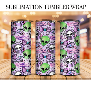 Greetings Earthlings 2 Tumbler Wrap Sublimation Transfer