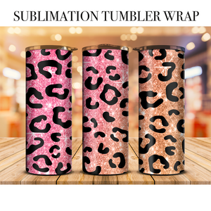 Neon Leopard 79 Tumbler Wrap Sublimation Transfer