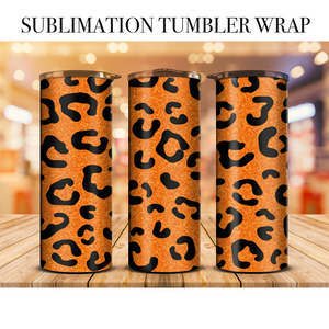 Neon Leopard 50 Tumbler Wrap Sublimation Transfer