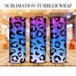 Neon Leopard 32 Tumbler Wrap Sublimation Transfer
