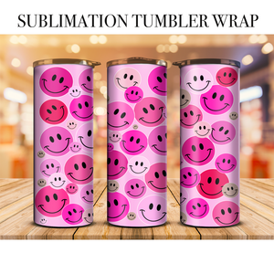 Preppy Pink Tumbler Wrap Sublimation Transfer