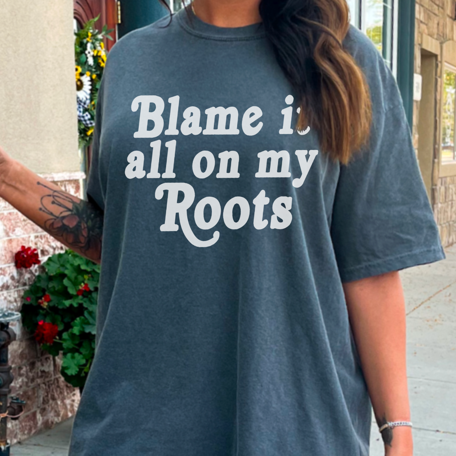 Blame It All On My Roots Screen Print Transfer