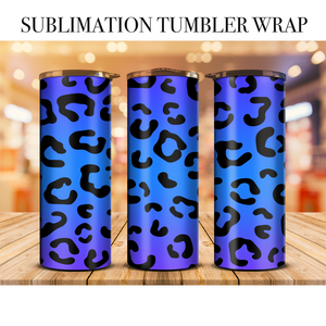 Neon Leopard 34 Tumbler Wrap Sublimation Transfer