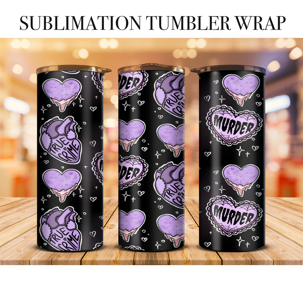 True Crime 2Tumbler Wrap Sublimation Transfer