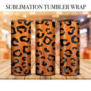 Neon Leopard 58 Tumbler Wrap Sublimation Transfer