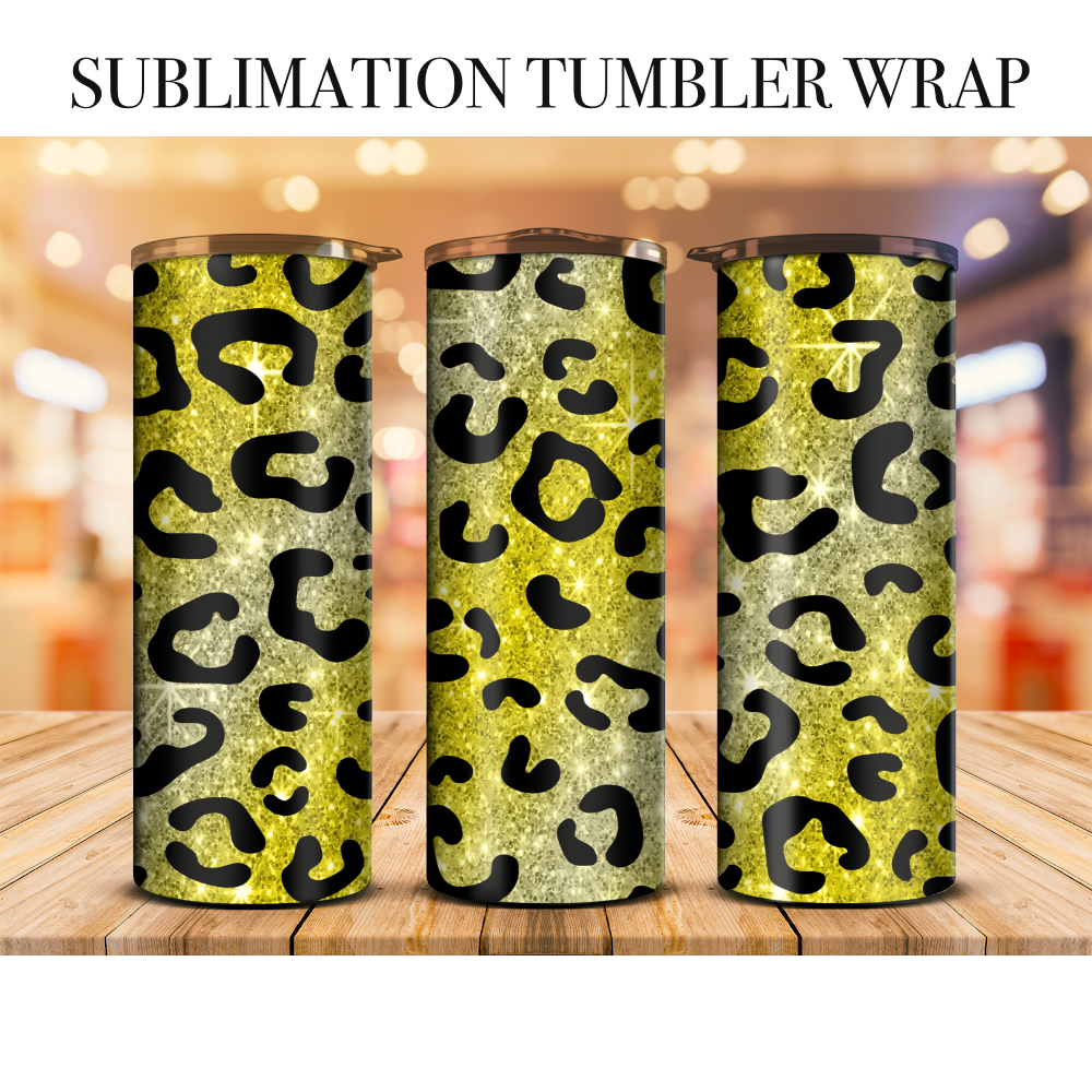 Neon Leopard 78 Tumbler Wrap Sublimation Transfer