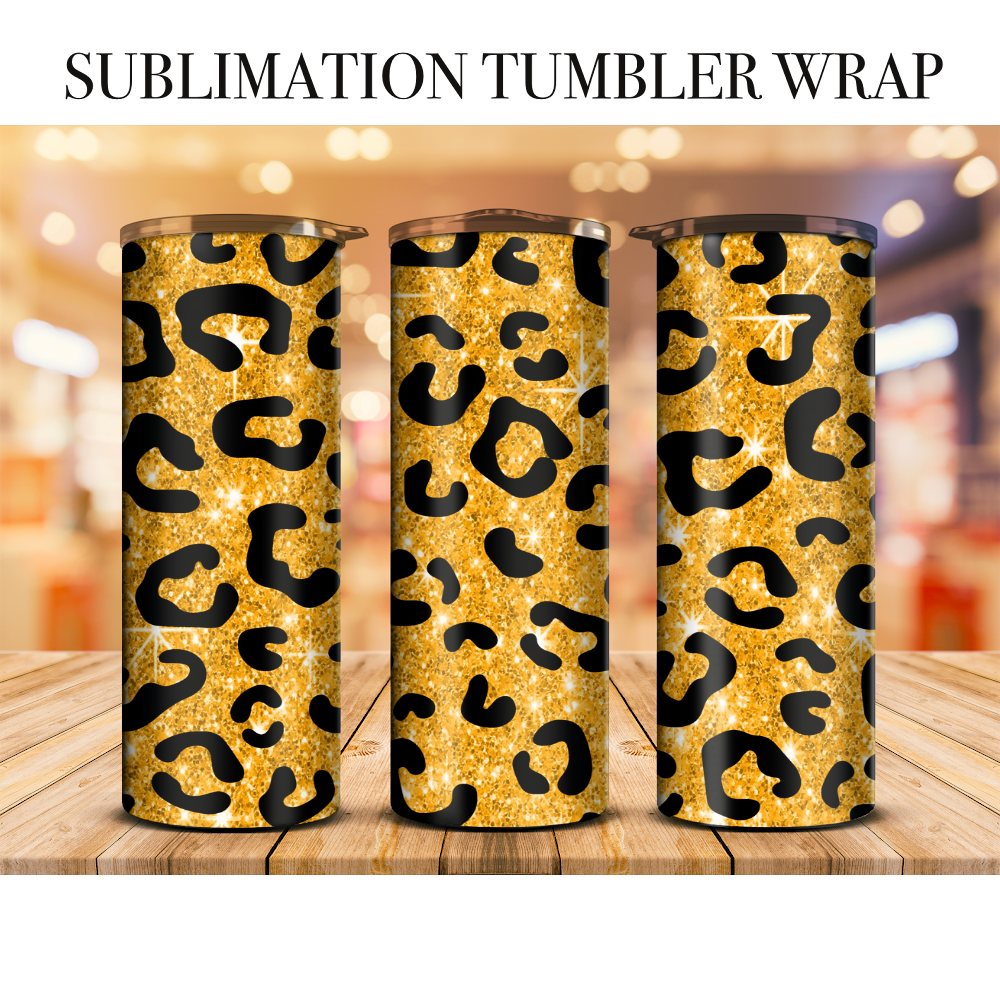 Neon Leopard 37 Tumbler Wrap Sublimation Transfer