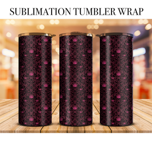 Vintage Roses Tumbler Wrap Sublimation Transfer