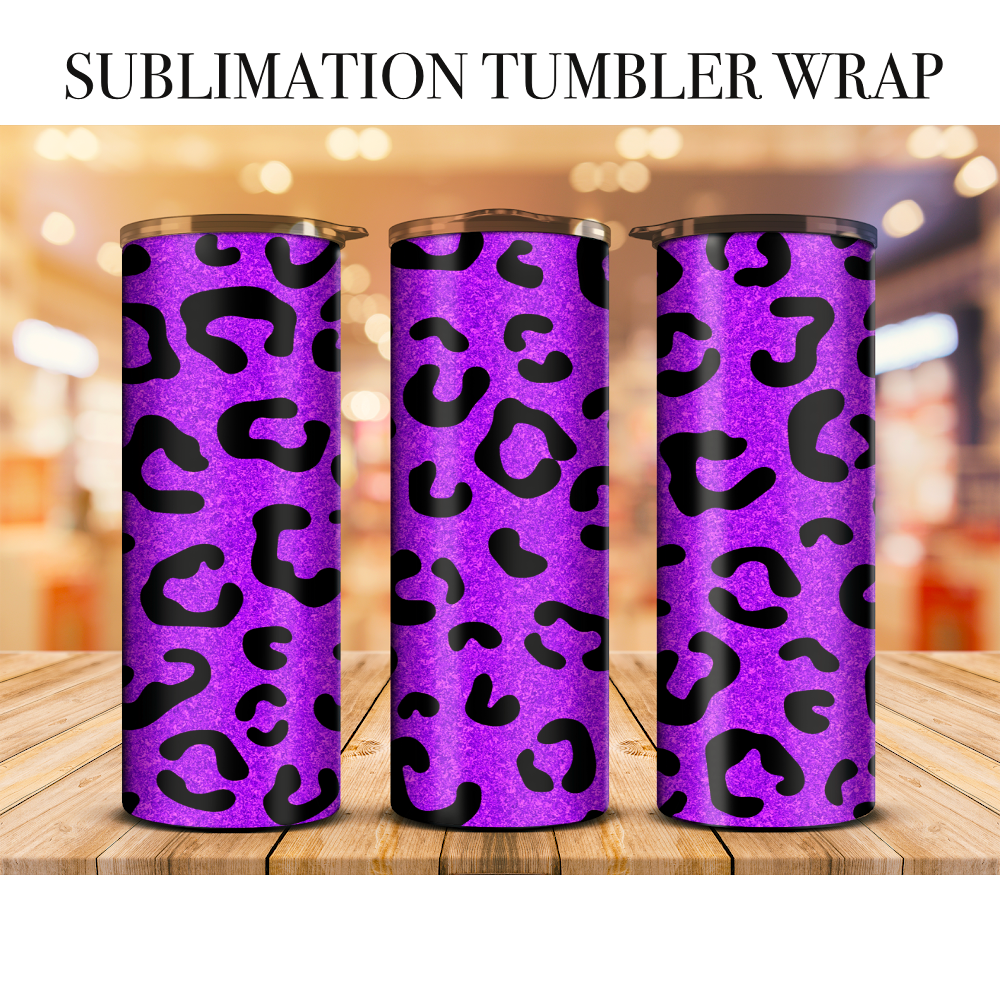 Neon Leopard 48 Tumbler Wrap Sublimation Transfer