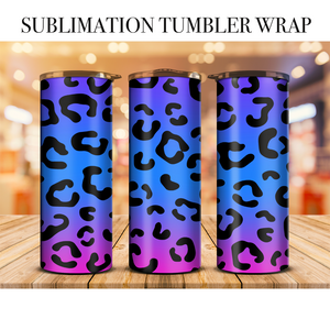 Neon Leopard 29 Tumbler Wrap Sublimation Transfer