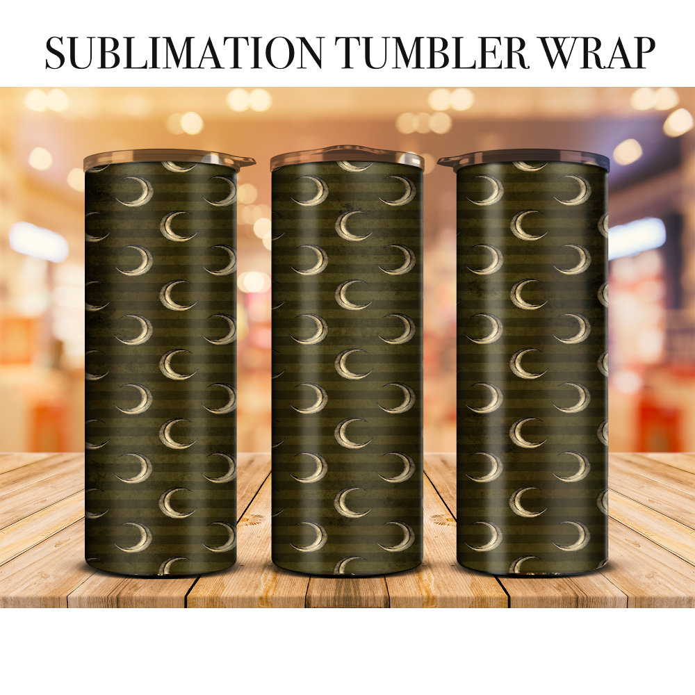 Vintage Moon Tumbler Wrap Sublimation Transfer