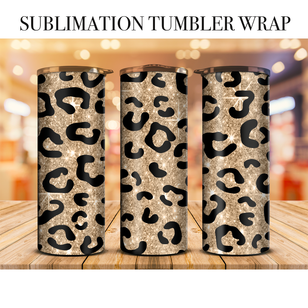 Neon Leopard 74 Tumbler Wrap Sublimation Transfer