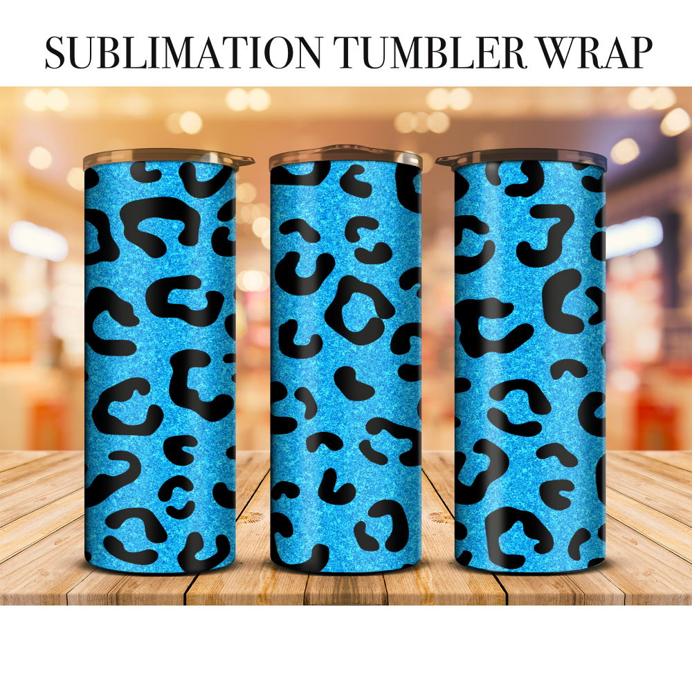 Neon Leopard 49 Tumbler Wrap Sublimation Transfer