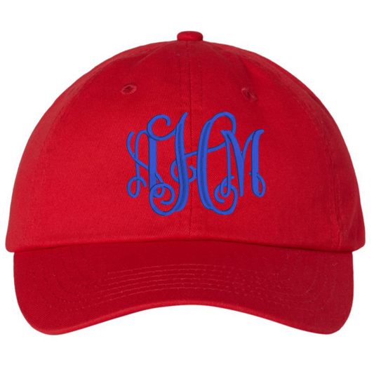 Embroidered Monogram  Red