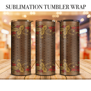Fall Lace Tumbler Wrap Sublimation Transfer
