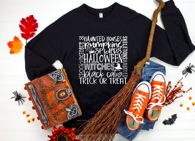 Halloween Quote Collab  White Ink  Youth