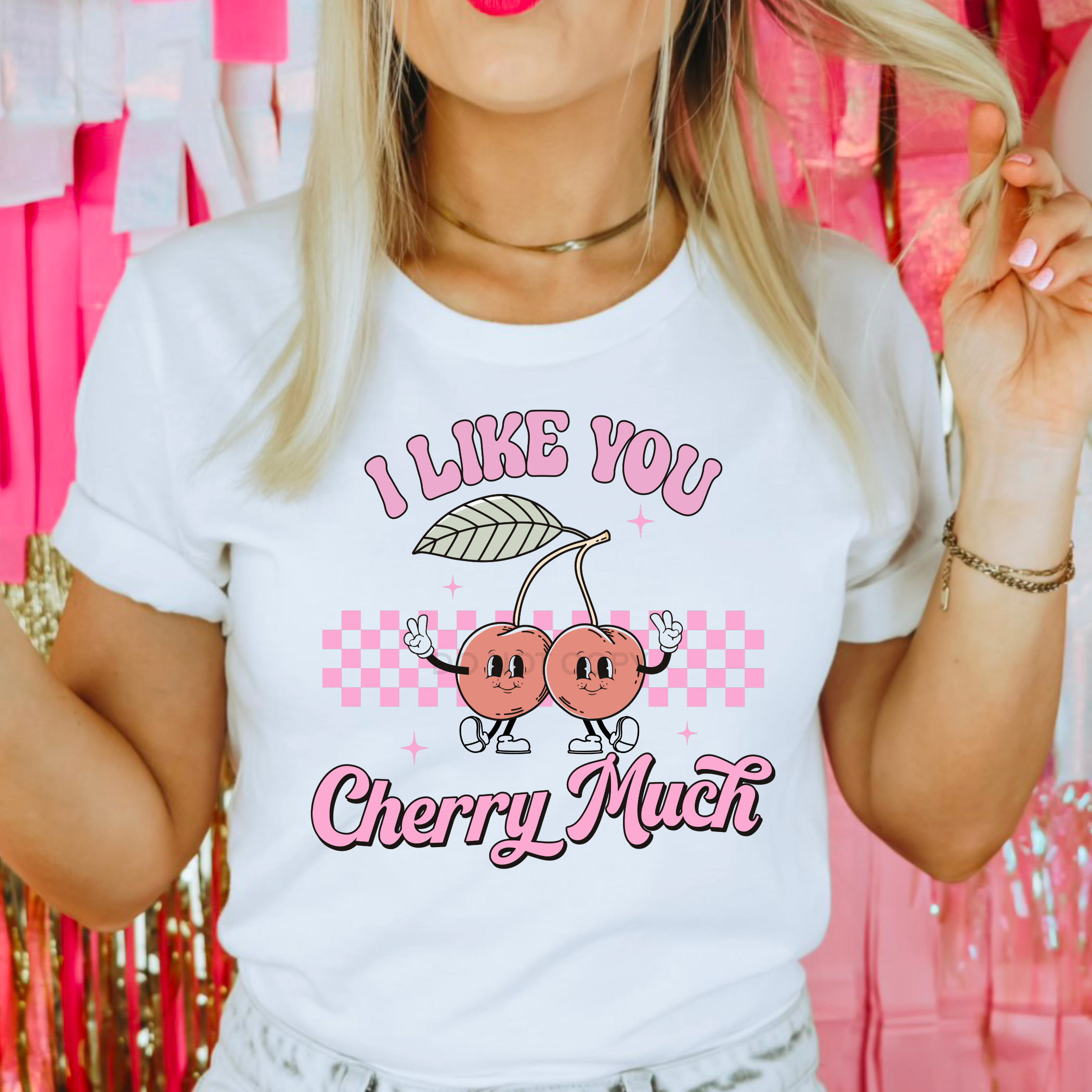 I Love You Cherry Much Sublimation Transfer