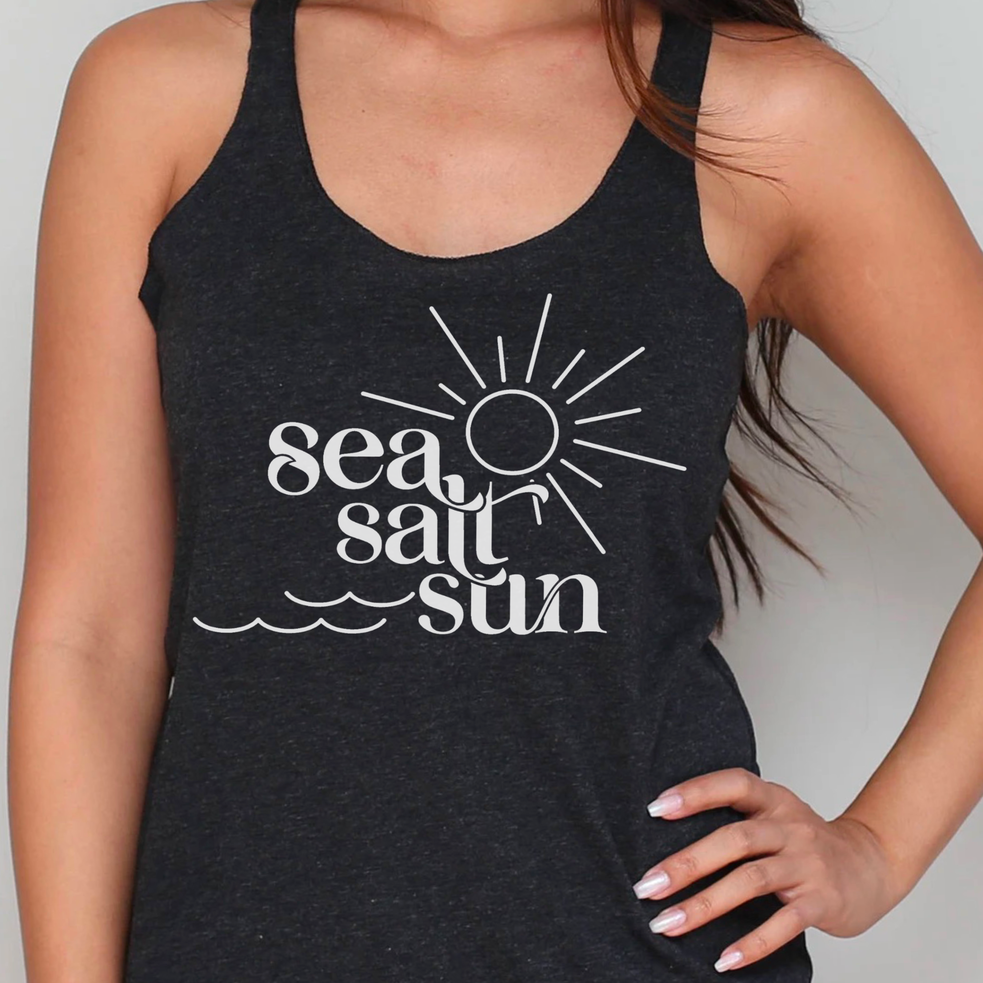 Sea Sun Salt Screen Print Transfer