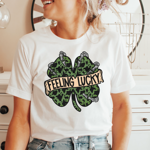 Feeling Lucky Cow Print  Sublimation Transfer