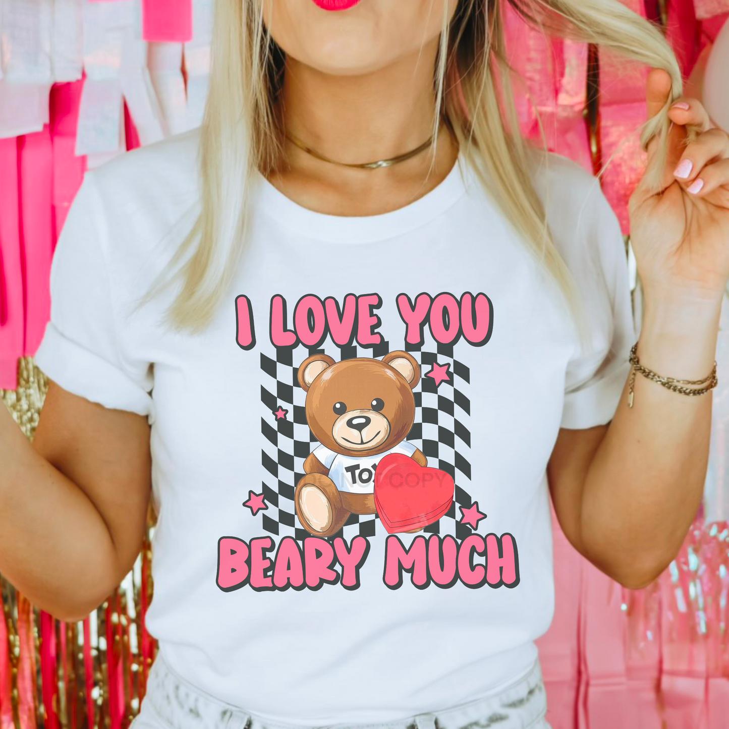 I Love You Beary Much Sublimation Transfer