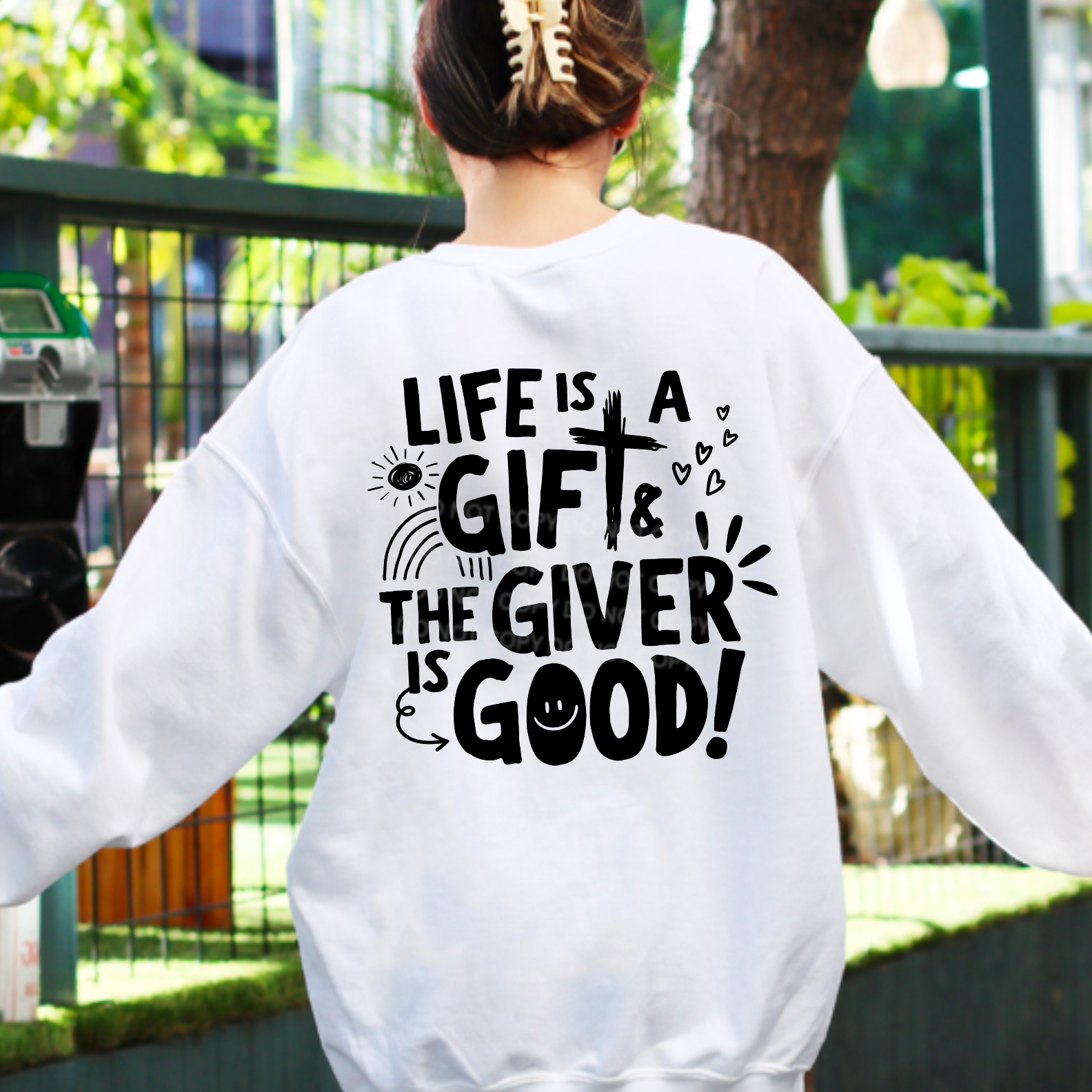 Life Is A Gift & The Giver Is Good Screen Print Transfer