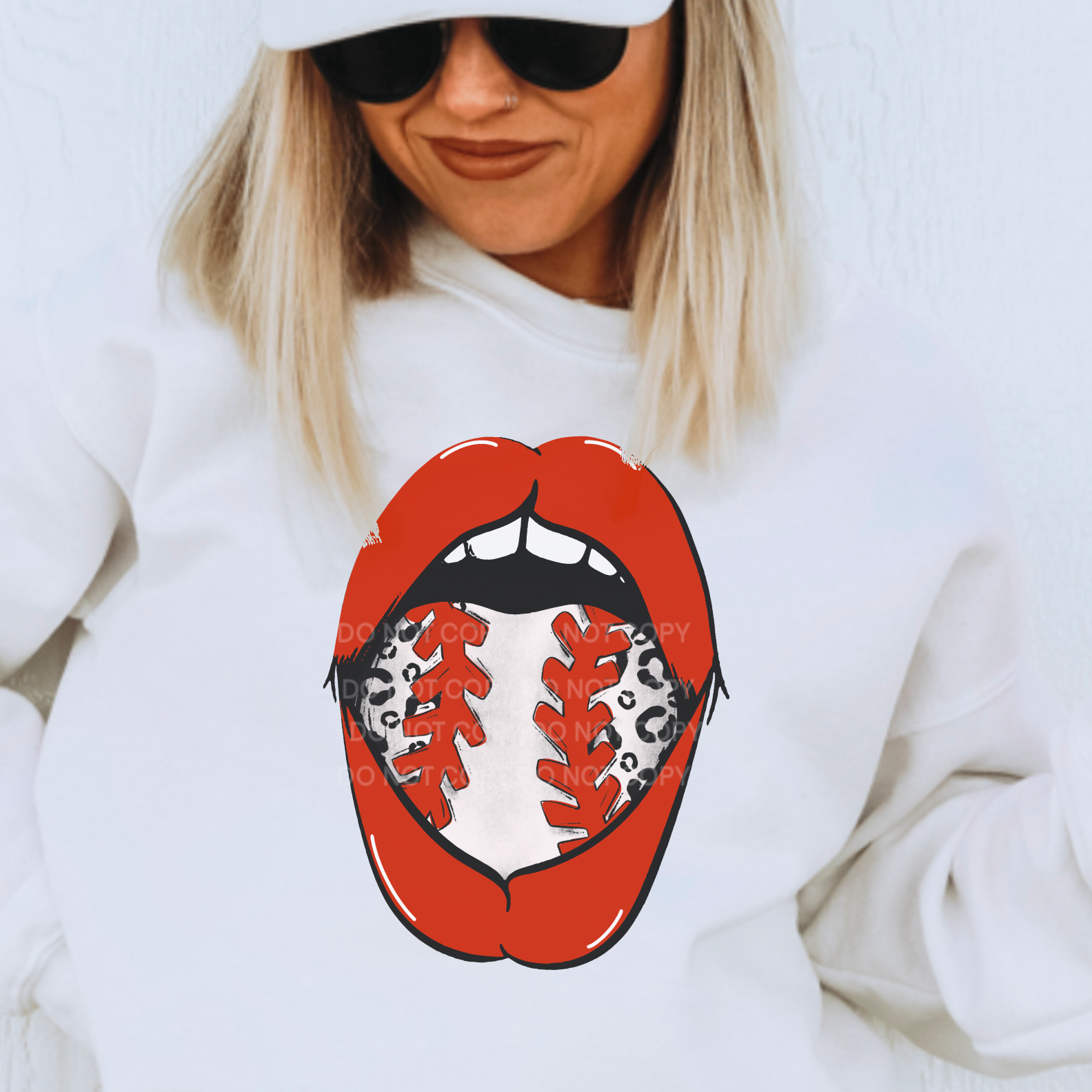 Baseball Mouth With Leopard Sublimation Transfer